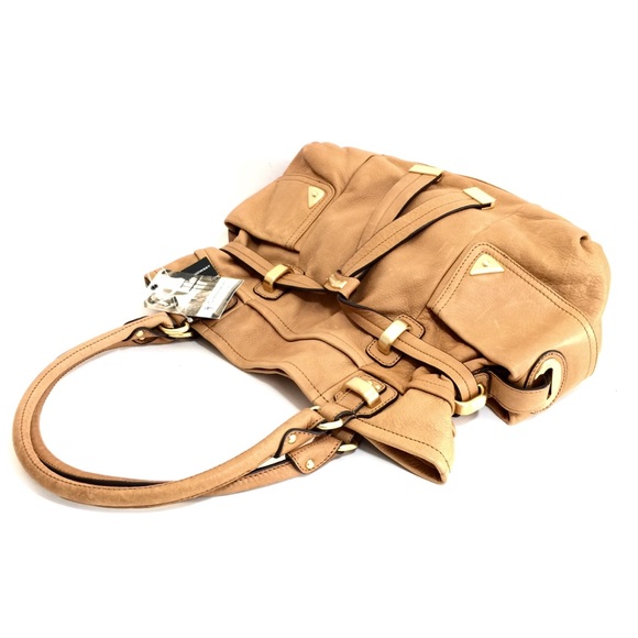 NWTs B. Makowsky Medium Peanut Nubuck Leather Tote - Picture 9 of 16